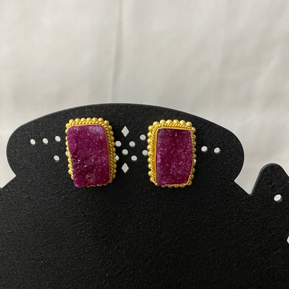 Earth Earrings / CODE: ER 118 / Druzy - Picture 6 of 8